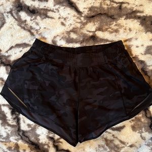 Lululemon size M ? Black camo running athletic shorts